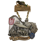 SALE Vintage 1977 German TG Höchbergn Hiking Medal Pin