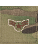 Patch - USAF - Scorpion Rank  w/Fastener - Spice Brown 2x2