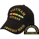 Eagle Emblems Vietnam Veteran Ball Cap - Black (EM-CP00512) - Hahn's World of Surplus & Survival