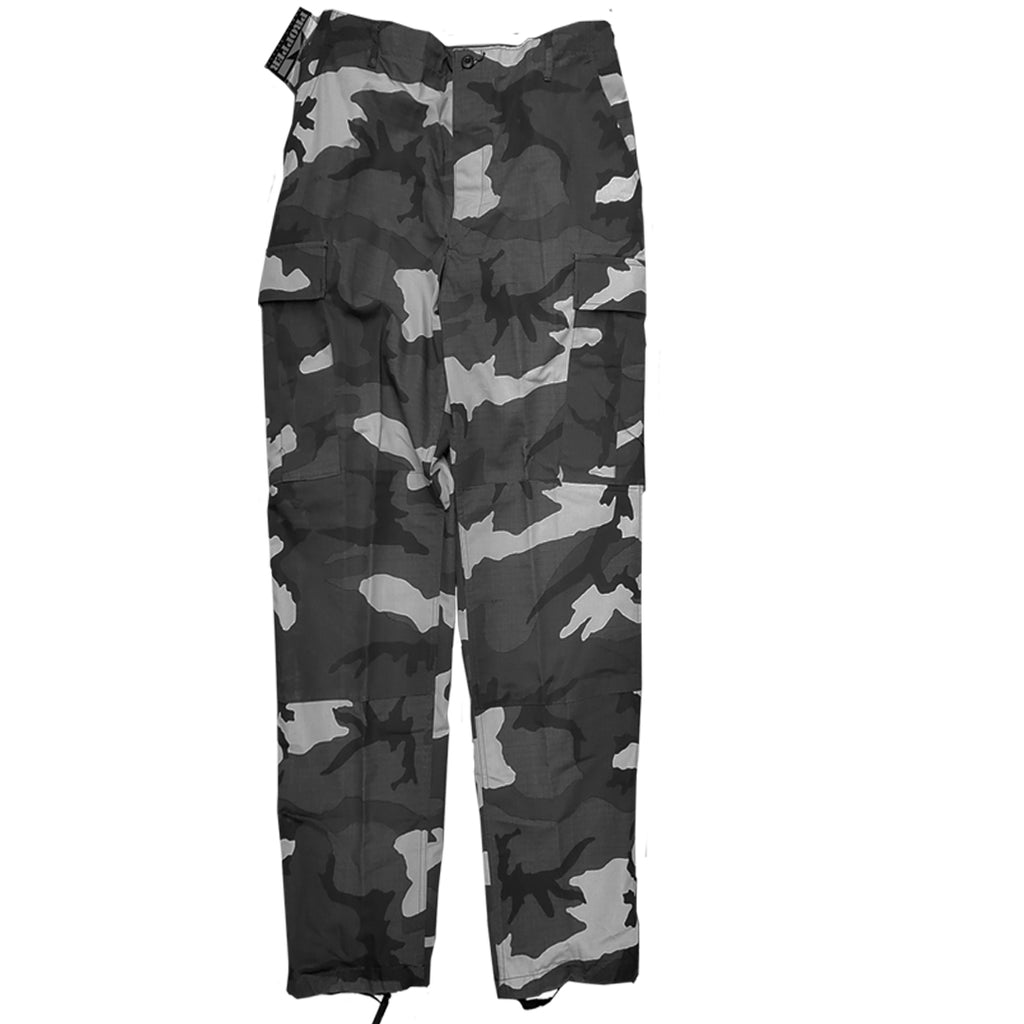 Black Grey Camouflage BDU Pant
