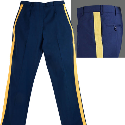 Men's ARMY ASU Dress Blue Trousers w/Gold Braid (New)