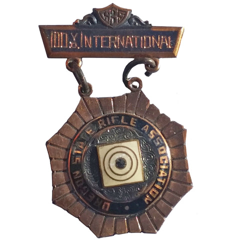 SALE Vintage N.R.A. Oregon State 100 Yd. International 1935 Bronze Medal