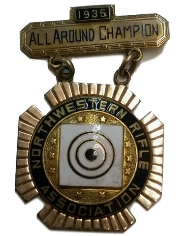 SALE Vintage N.R.A. Northwestern All Around Champion 1935 Gold Medal