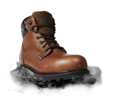 Iron Age Hauler 6" Plain Toe EH Waterproof Work Boot - Brown  IA0160