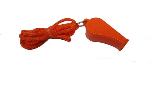 Emergency Plastic Whistle - Orange