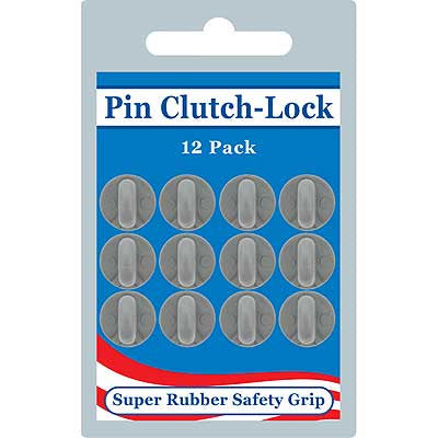Pin Back - Rubber Clutch