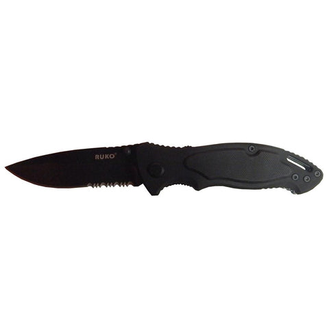 Ruko Tiger 3-3/8" Partially Serrated Folding Blade Knife (RUK0146SA) - Hahn's World of Surplus & Survival