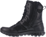 Reebok Women's 8" Sublite Cushion Tactical Side Zip Boot - Black  (RB806)