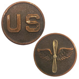 Vintage WWII U.S. Military Insignia & US Army Aviation Enlisted Collar Disc