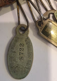 Vintage Keys & Key Fobs in Leather Case