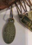 Vintage Keys & Key Fobs in Leather Case