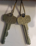 Vintage Keys & Key Fobs in Leather Case