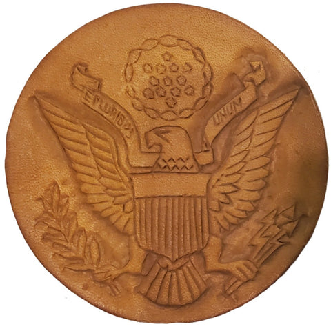 Patch - US Officer's Eagle Embossed on Leather (1240)