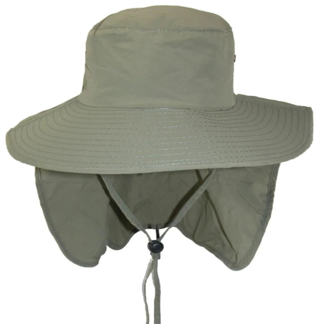 Dorfman Pacific Boonie Hat w/Sun Shield - Fossil (MC117) – Hahn's