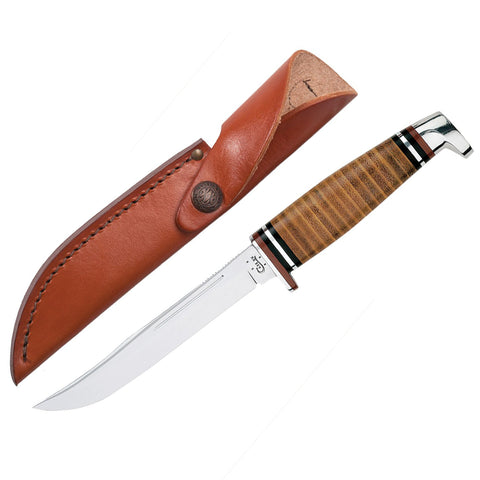 Knife - Case Leather 5" Utility Hunter w/Leather Sheath (00381)