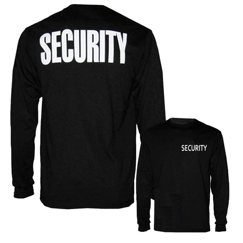 T-Shirt - Long Sleeve - Black (Front: Security Small, Back: Security Large)