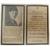 WWII German Death Card - Johann Schatt