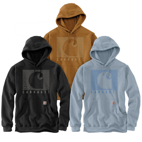 Sweatshirt - Carhartt Men's Rain Defender Loose Fit Midweight C Graphic Logo (105940)