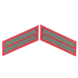 Service Stripes - Marine Corps Enlisted - Male - Green on Red (Patches)