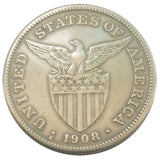 1908-S U.S. One Peso Filipinas -Silver (7861)