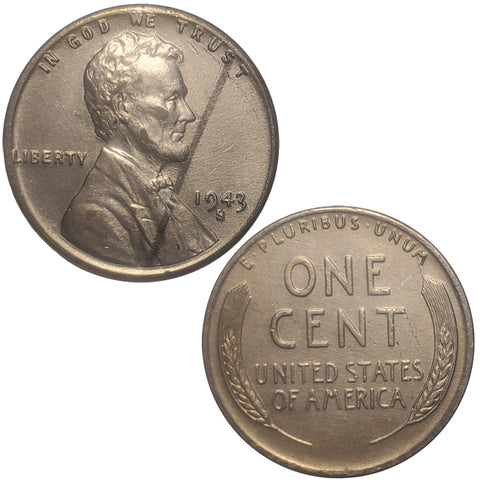 1943-S Steel War Wheat Penny w/Error (149LOR)