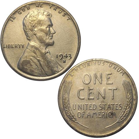 1943-S Steel War Wheat Penny w/Errors (175LOR)