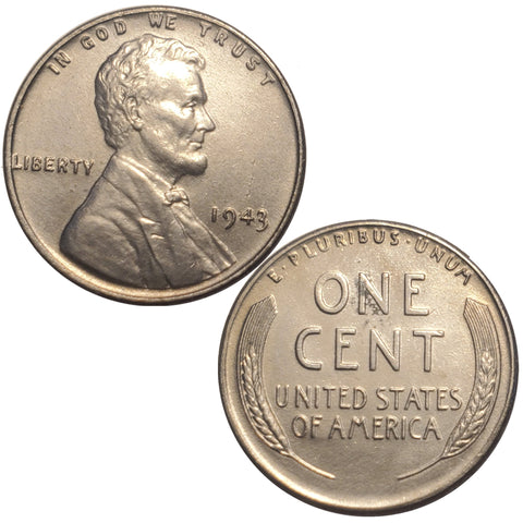 1943 Steel War Wheat Penny (164LOR)