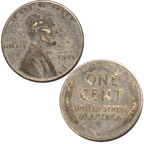 1943 Steel War Wheat Penny (166LOR)