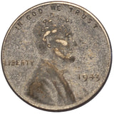 1943 Steel War Wheat Penny (166LOR)