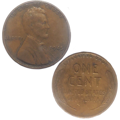 1945 Copper War Wheat Penny - No Mint Mark (132LOR)