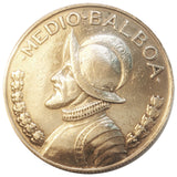 1947 Medio Balboa Panama Large Coin - Silver (7864)