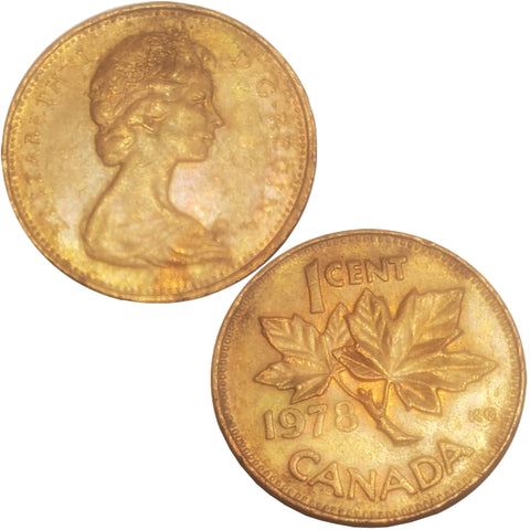1978 One Cent Canada - Queen Elizabeth II Coin (7825)