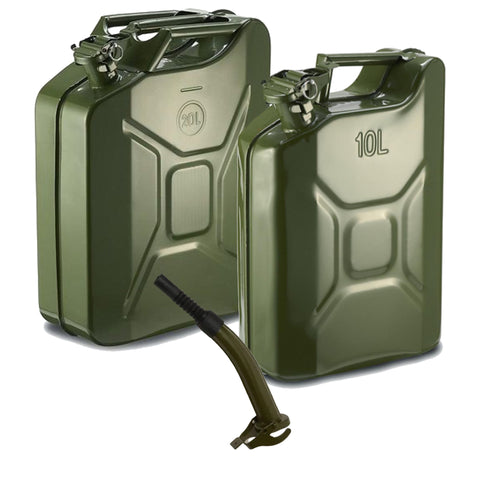 SALE Military Style Jerry Fuel Can 10L & 20L and Spout