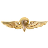 Badge - USN/USMC Parachutist - Gold Finish - Regulation