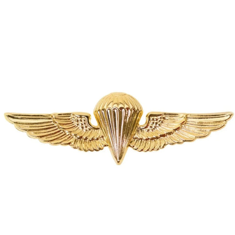 Badge - USN/USMC Parachutist - Gold Finish - Regulation