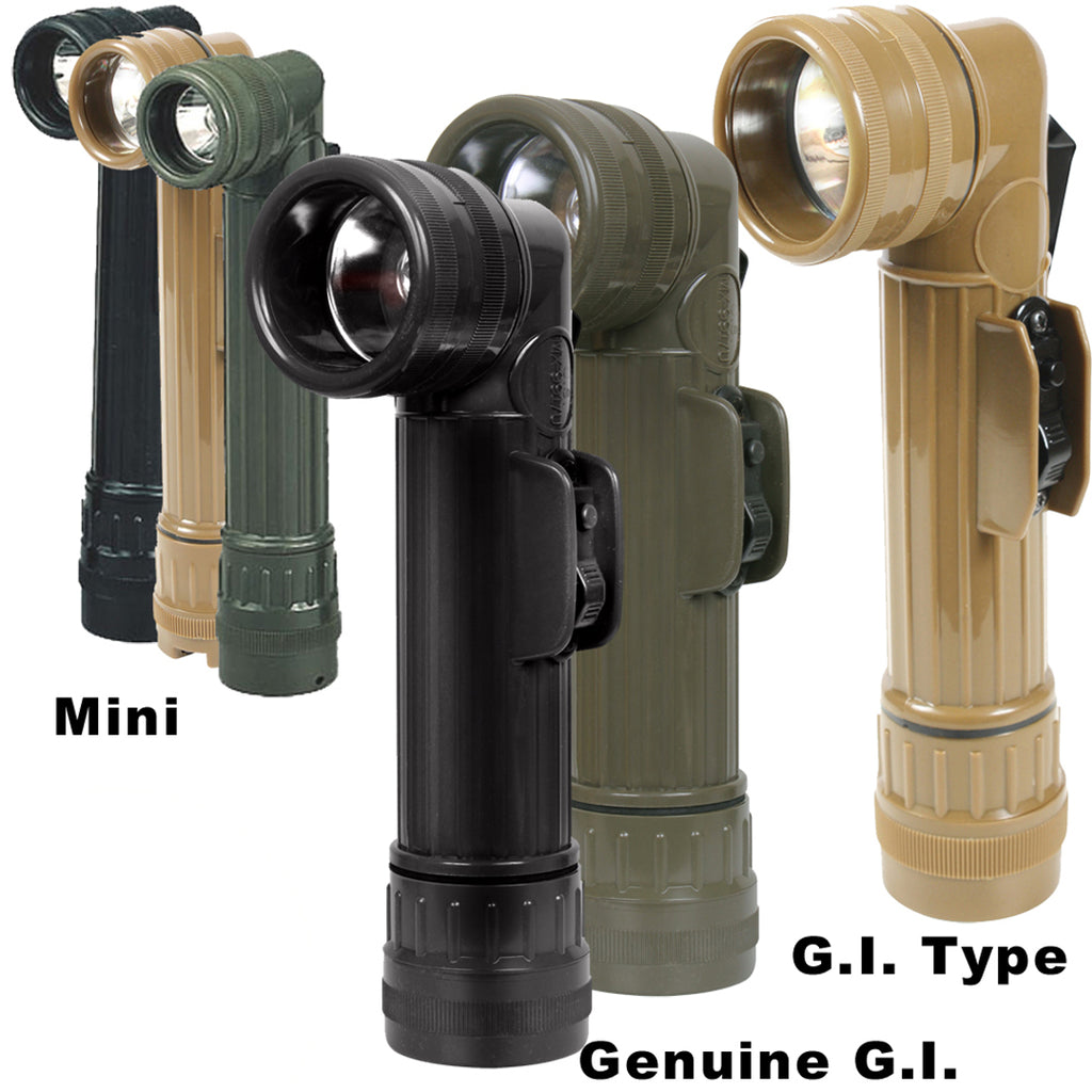 Flashlight - Army Style Angle Head G.I./G.I. Type – Hahn's World of ...