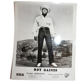 SALE 1970 Original Roy Gains Publicity Picture & PR Biography
