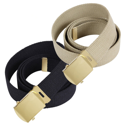 Belt - 54" Fully Adjustable Web w/Gold Buckle and Tip