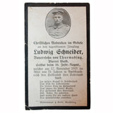 WWII German Death Card - Ludwig Gchneider