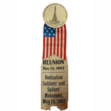 1901 Sixth IN Veteran Assoc. Indianapolis Celluloid Pin/Ribbon