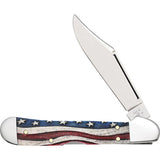 Knife -Star Spangled Series Natural Bone Mini CopperLock  (64141)