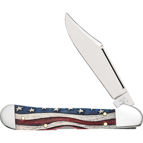 Knife -Star Spangled Series Natural Bone Mini CopperLock  (64141)
