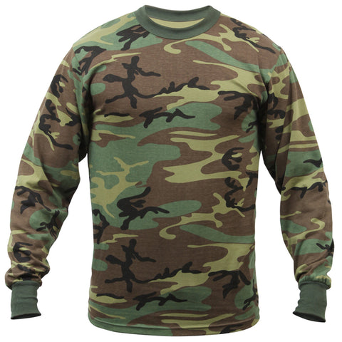 T-Shirt - Long Sleeve Camo - Woodland Camo
