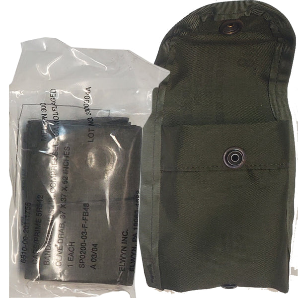 USMC First Aid Case /Compass Case w/Muslin Compressed Bandage