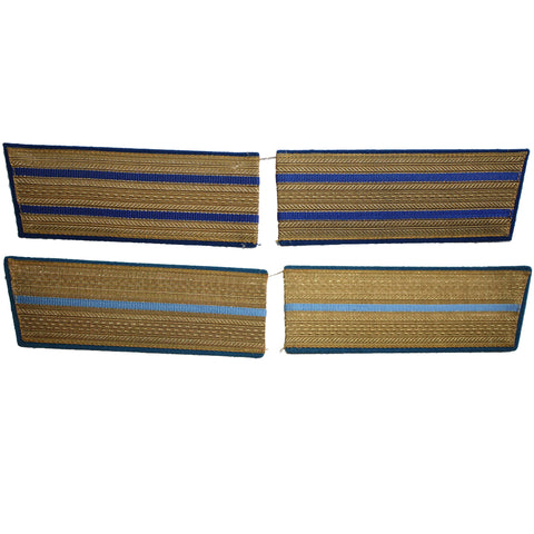 Russian Officer Golden Shoulder Boards - Blue/Gold