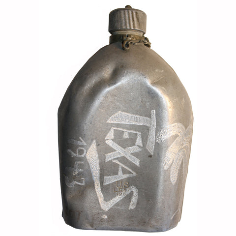 Canteen - WWII Signed Trench Art - Fred J.R. 756
