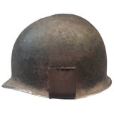 WWII U.S. Army M1 Combat Helmet w/Metal Welded to Size