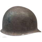 WWII U.S. Army M1 Combat Helmet w/Metal Welded to Size