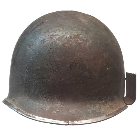 WWII U.S. Army M1 Combat Helmet w/Metal Welded to Size