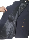 Vintage Navy Man's Wool Dress Coat 1987 - Gold Navy Buttons